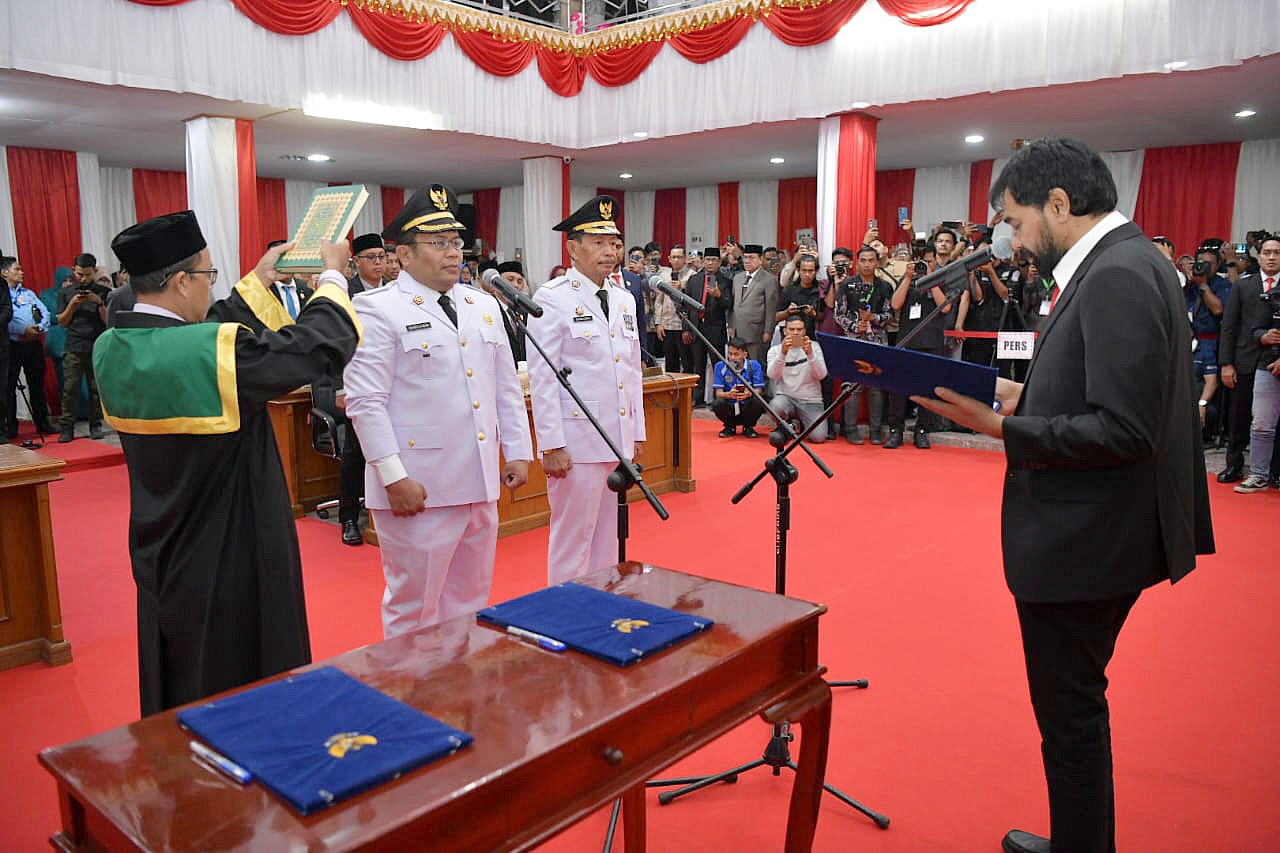 Lantik Walikota dan Wakil Walikota Sabang, Gubernur Aceh Dorong Pengembangan Kawasan Pelabuhan dan Perdagangan
